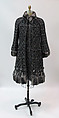 Ensemble, House of Chanel (French, founded 1910), wool, silk, fur, feathers, French